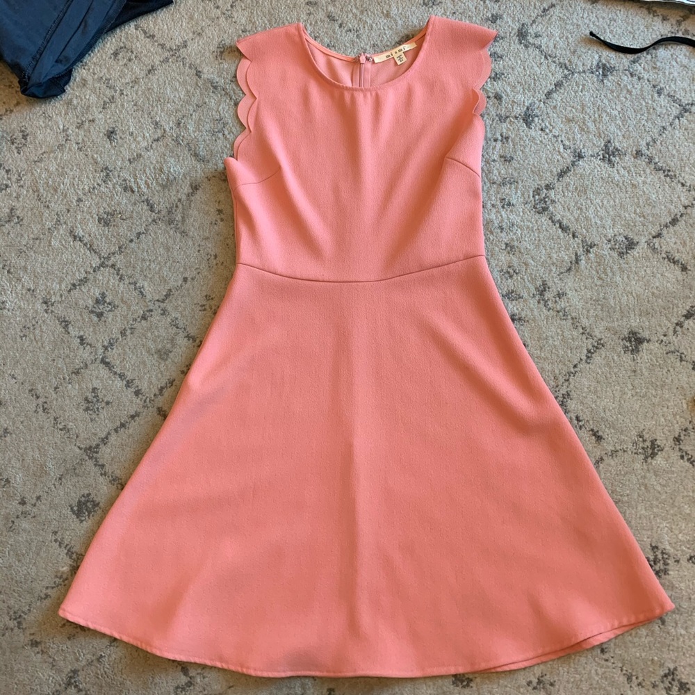 Miami Francescas dress. Peach scallop shoulder